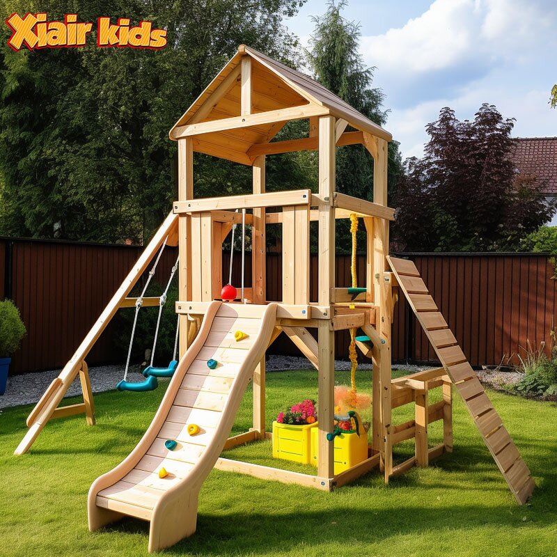 Color Slides Factory - Montessori Kindergarten Custom Outdoor Climbing Swing