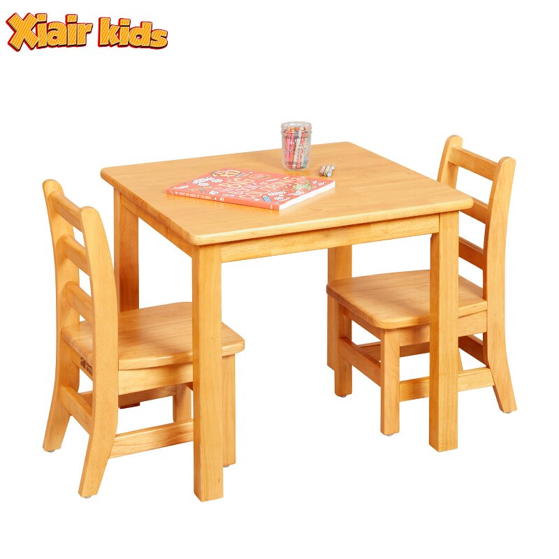 Classroom Table and Chair Factory - Montessori Beech Wooden Preschool Square Set