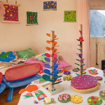 Montessori Rock Toy Factory - Wooden Ins Tree Rainbow Ball Track for Classroom