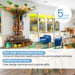 Tree Bookshelf Cabinet Factory - Montessori Open Storage for Kindergarten Library