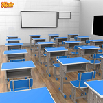 Primary School Desk Set Factory - Student Desk and Chair Classroom for Kids