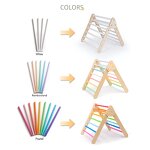 Kids Active Playground Factory - Wooden Montessori Climbing Frame with Ramp Arch