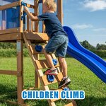 Wooden Swing Set Factory - Outdoor Kids Playground Slide with Swing Preschool