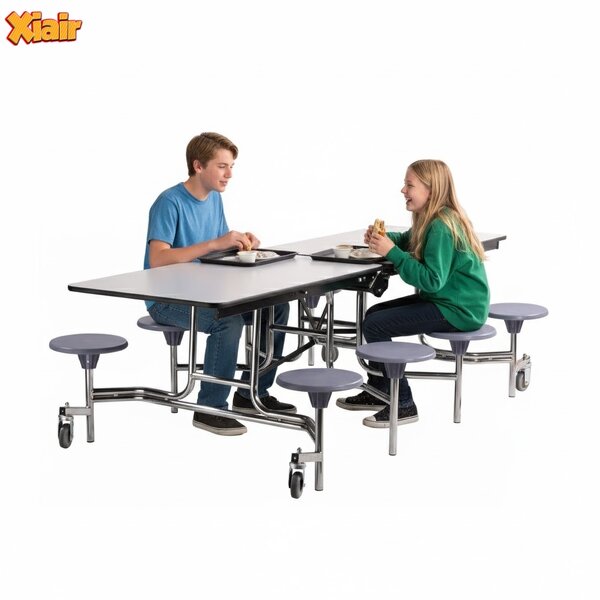 Cafeteria Furniture Factory - Resistant Table Chair with Stools for School Dining