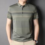 Men's Polo T-shirt Factory - Summer Short Sleeve Lapel Silk Loose