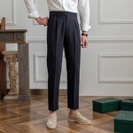 Men's Dress Pants Factory - British Anti-wrinkle Retro Designer Niche