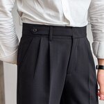 Men's Dress Pants Factory - British Anti-wrinkle Retro Designer Niche
