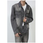 Men's Denim Jacket Factory - Winter Outdoor Casual Solid Color Single Breasted
