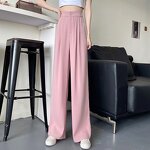 Women's Silk Pants Factory - Summer Thin Ice Silk High Waisted Loose