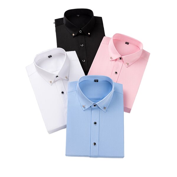 Men's Business Shirt Factory - 2025 Cotton No-iron Long-sleeved Loose Striped