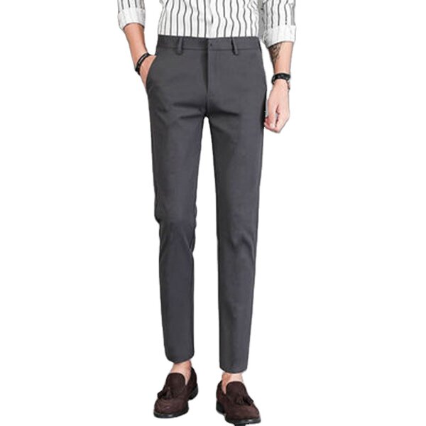 Men's Elastic Pants Factory - Spring Autumn Casual Fashion Slim Fit