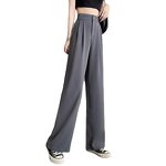Women's Silk Pants Factory - Summer Thin Ice Silk High Waisted Loose