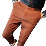 Corduroy Pants Factory - High Quality Brown Cargo Formal Korean Slim Fit