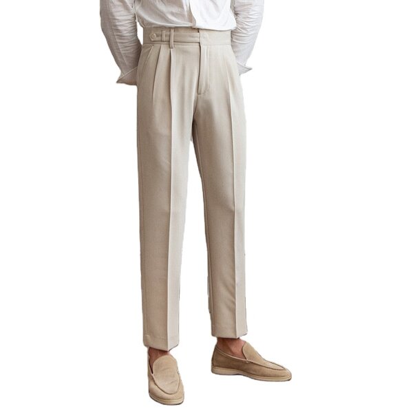 Men's Dress Pants Factory - British Anti-wrinkle Retro Designer Niche