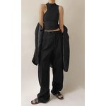 Women's Suit Pants Factory - Casual Solid High Waist Well Tailored