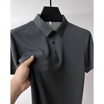 Men's Polo Shirt Factory - Hollow Short-sleeved Ice Silk Breathable Business