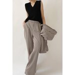 Women's Suit Pants Factory - Casual Solid High Waist Well Tailored