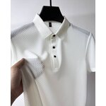 Men's Polo Shirt Factory - Hollow Short-sleeved Ice Silk Breathable Business