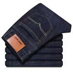 Men's Work Pants Factory - Wholesale Elastic Wear-resistant Straight Jeans