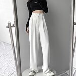 Women's Silk Pants Factory - Summer Thin Ice Silk High Waisted Loose