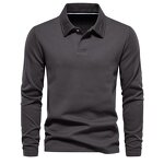 Men's Long Sleeve Polo Shirt Factory - Stylish Casual Slim Fit Solid Color
