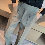 Men's Casual Pants Factory - Summer High Waisted Straight Leg Slim Fit