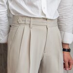 Men's Dress Pants Factory - British Anti-wrinkle Retro Designer Niche