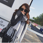 Shawl Factory - OEM Women's Plaid Tassels Thick Winter Warm