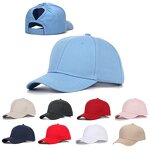 Ponytail Baseball Cap Factory - OEM New Cotton European Women's Solid