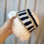 Knitted Hat Factory - OEM Women's Colorful Rabbit Hair Argyle Pattern