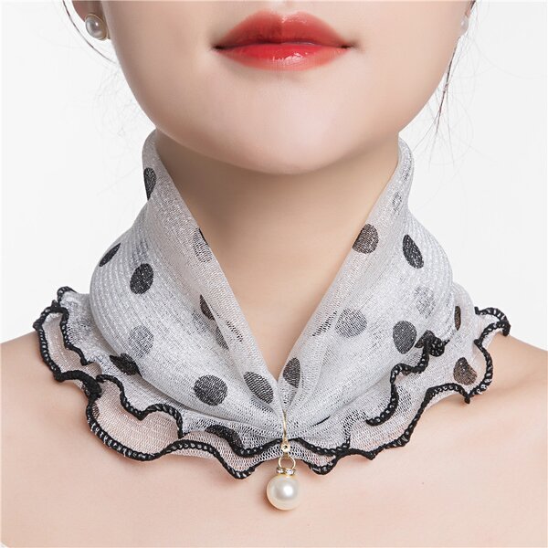 Silk Scarf Supplier - OEM Women's Summer Neck Wrap Flounced Small