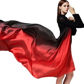 Silk Shawl Supplier - OEM China Oversized Gradient Style Luxury