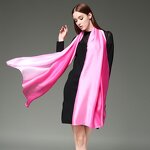 Silk Shawl Supplier - OEM China Oversized Gradient Style Luxury