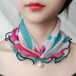 Silk Scarf Supplier - OEM Women's Summer Neck Wrap Flounced Small