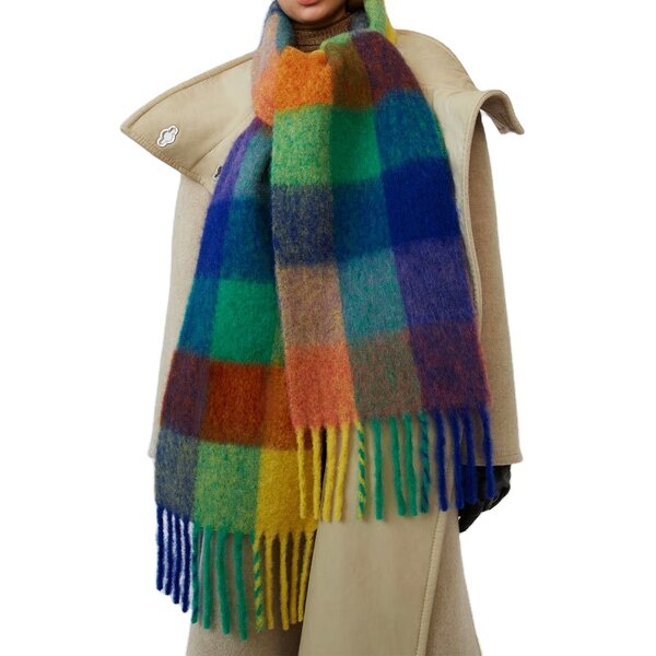 Scarf Factory - OEM Wholesale AC Winter Large Lattice Multicolor
