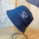 Bucket Hat Supplier - OEM High Quality Customized Striped Velour Denim