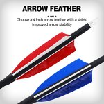 Mixed Carbon Arrow Factory - Traditional Recurve Hunting Longbow Turkey Feather