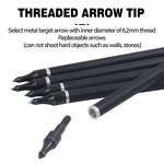 Mixed Carbon Arrow Factory - Hunting 6.2mm Replaceable Arrowhead Compound