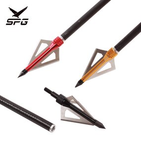 Arrowhead Factory - 100 Grain Stainless Steel 3 Blade Broadheads Tips