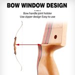 Recurve Bow Set Factory - 18-38 Lbs Wooden Riser Competition Beginner