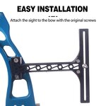 Recurve Bow Sight Factory - Single Pin Take Down Longbow Metal Plastic