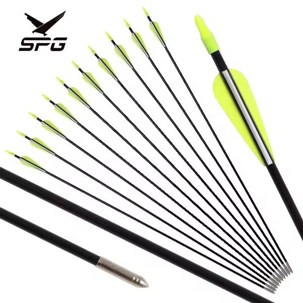 Fiberglass Arrow Factory - 7 mm 30 Inch Fixed Tips Traditional Recurve Bow