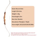 Recurve Bow Set Factory - 18-38 Lbs Wooden Riser Competition Beginner
