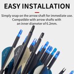 Arrow Nock Factory - 6.2 mm Carbon Fiber Arrows Plastic Insert Compound