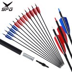 Mixed Carbon Arrow Factory - Traditional Recurve Hunting Longbow Turkey Feather