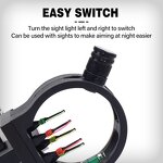 Bow Sight Light Factory - Compound Pulley 5 Pin 6/9mm LED Aluminium Alloy