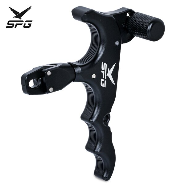 Bow Release Factory - 4 Finger Aluminum Alloy 360° Rotatable Caliper Thumb