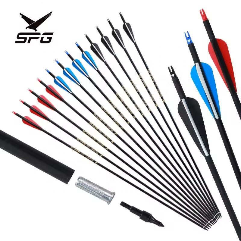 Mixed Carbon Arrow Factory - 7.8 mm 30 Inch Replaceable Tips Target