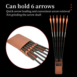 Arrow Quiver Factory - Leather Pocket Traditional Recurve Longbow Handmade