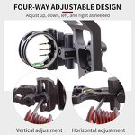 Compound Bow Sight Factory - 3 Pins 0.029'' Fiber Light Adjustable Left Right